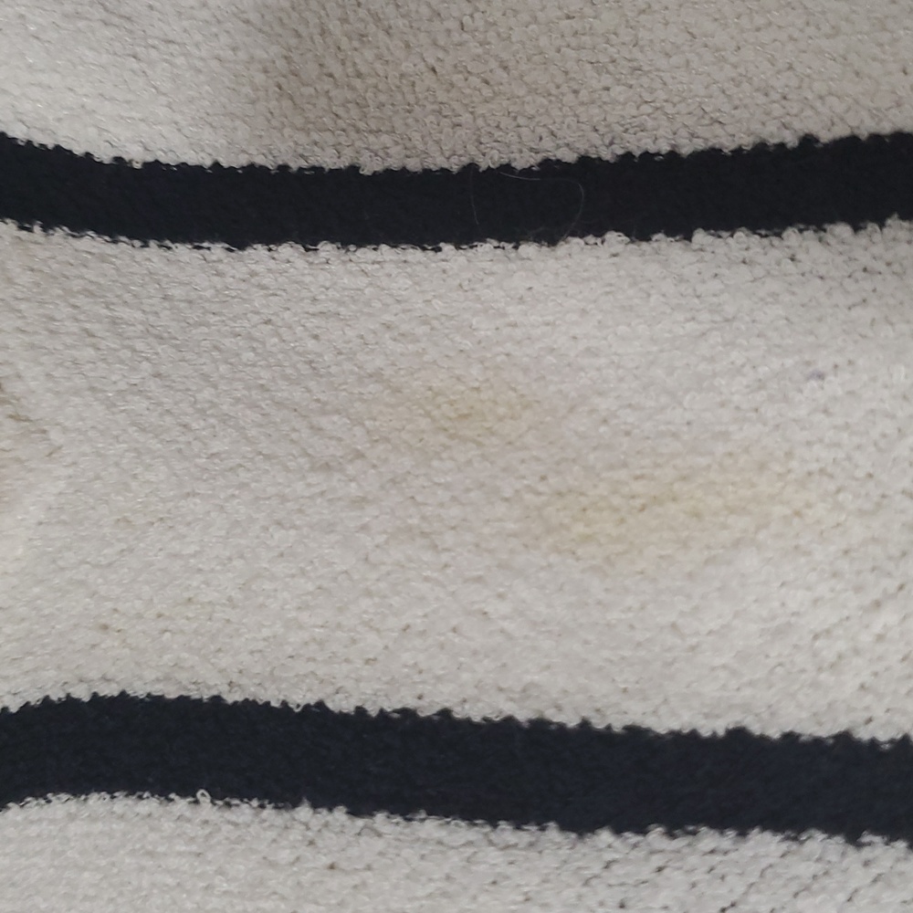 St John white black Terry Cloth  striped knit tunic dress size L - Picture 6 of 16